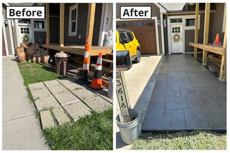 before and after pavers